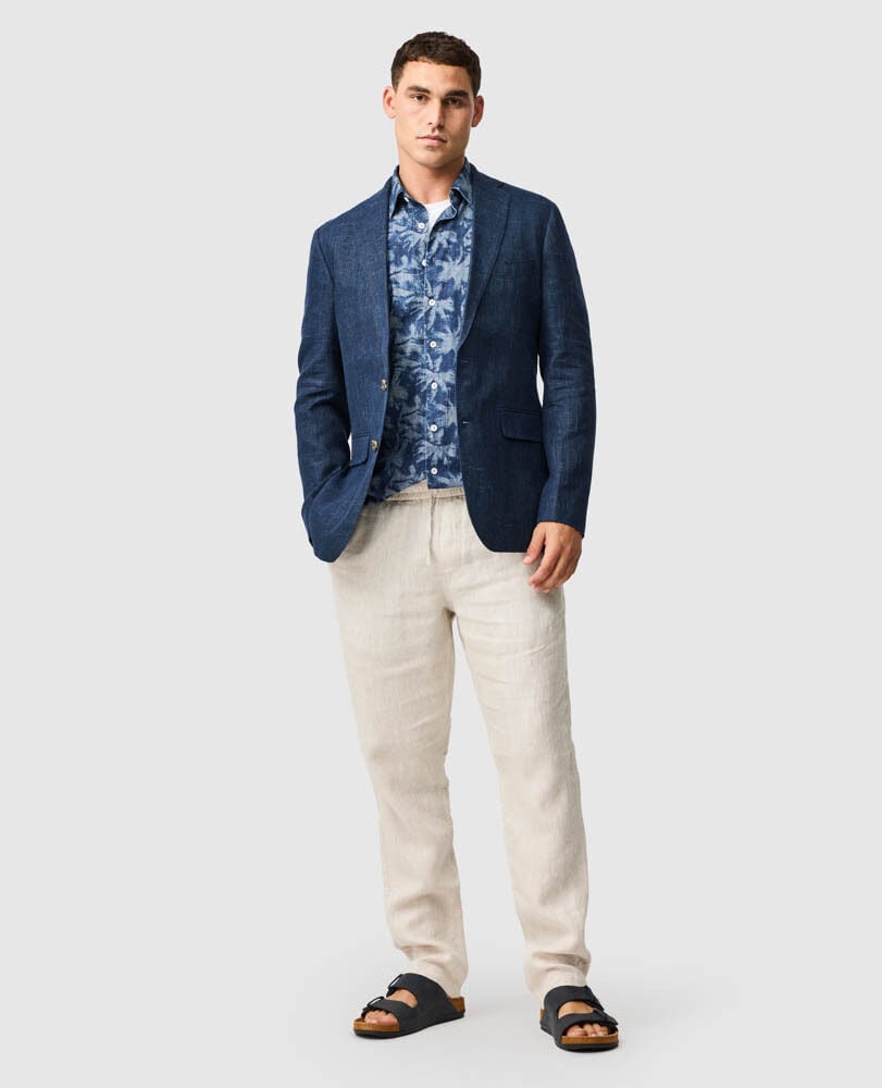 Maud Island Sports Fit Jacket, MARINE, Off Front