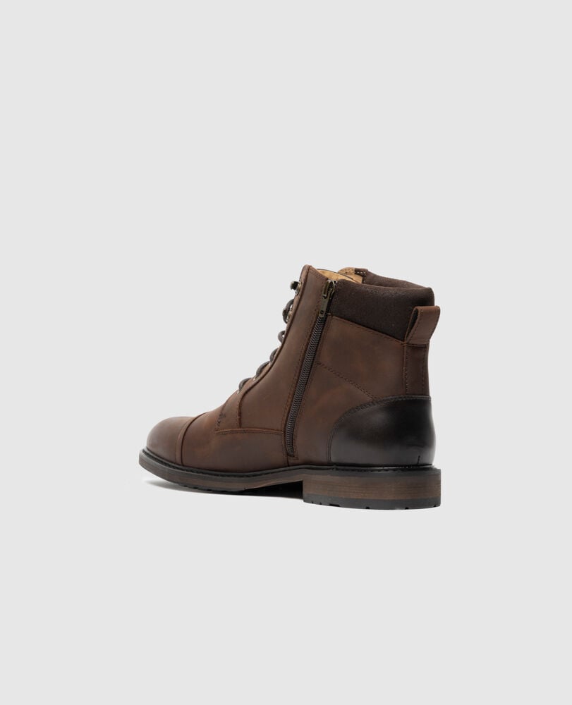 Durham Military Boot, REDWOOD, Flat Lay