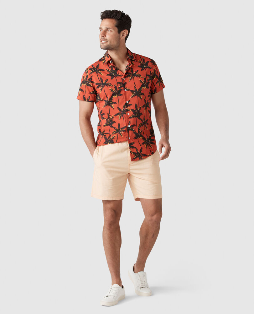 Mile Bay Sports Fit Shirt, CRIMSON, Off Front