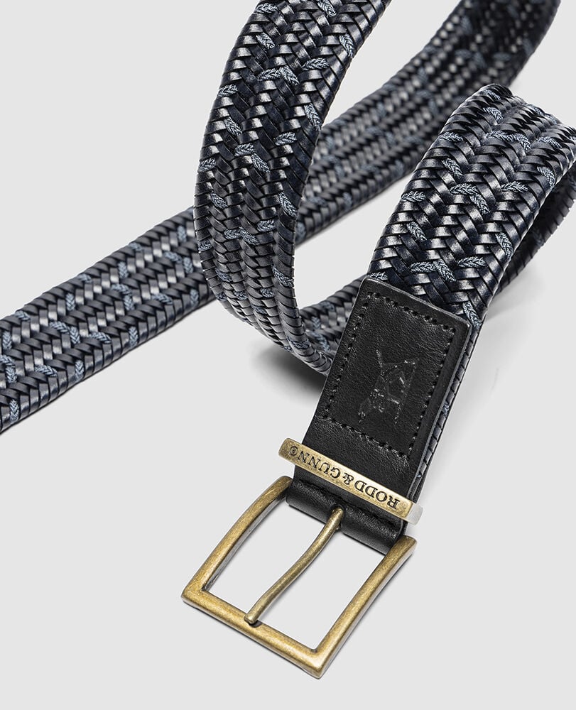Stratford Stretch Belt, NAVY, Back