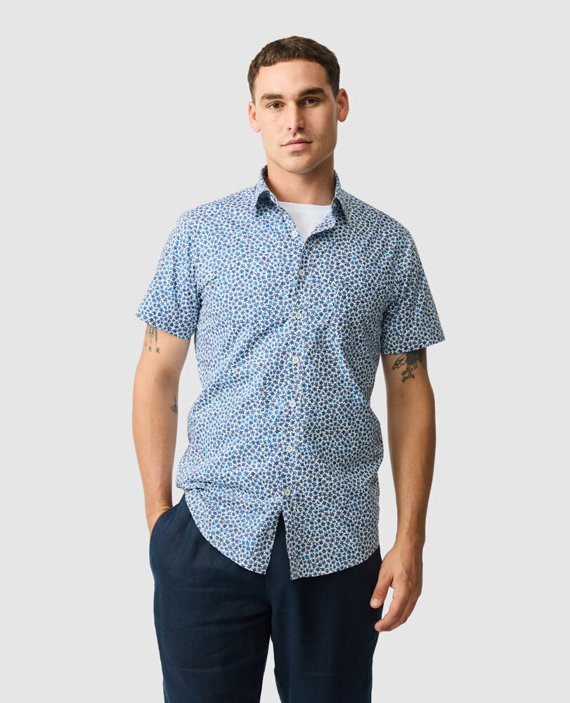 Portage Sports Fit Shirt, BLUEBELL, Front
