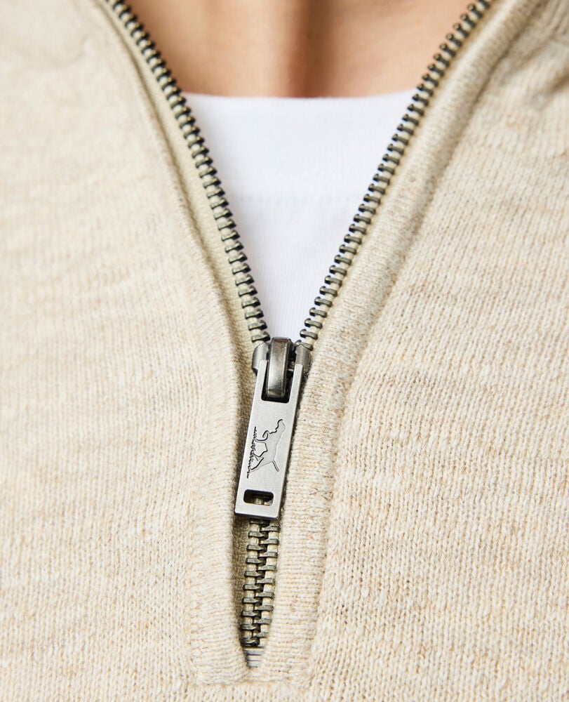 Fortrose 1/4 Zip Knit, STRAW, Detail 3