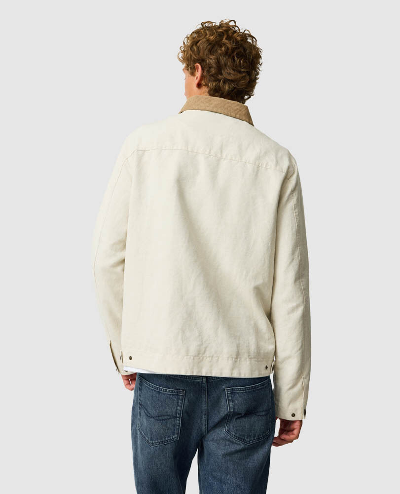 Austin East Jacket, CREAM, Back