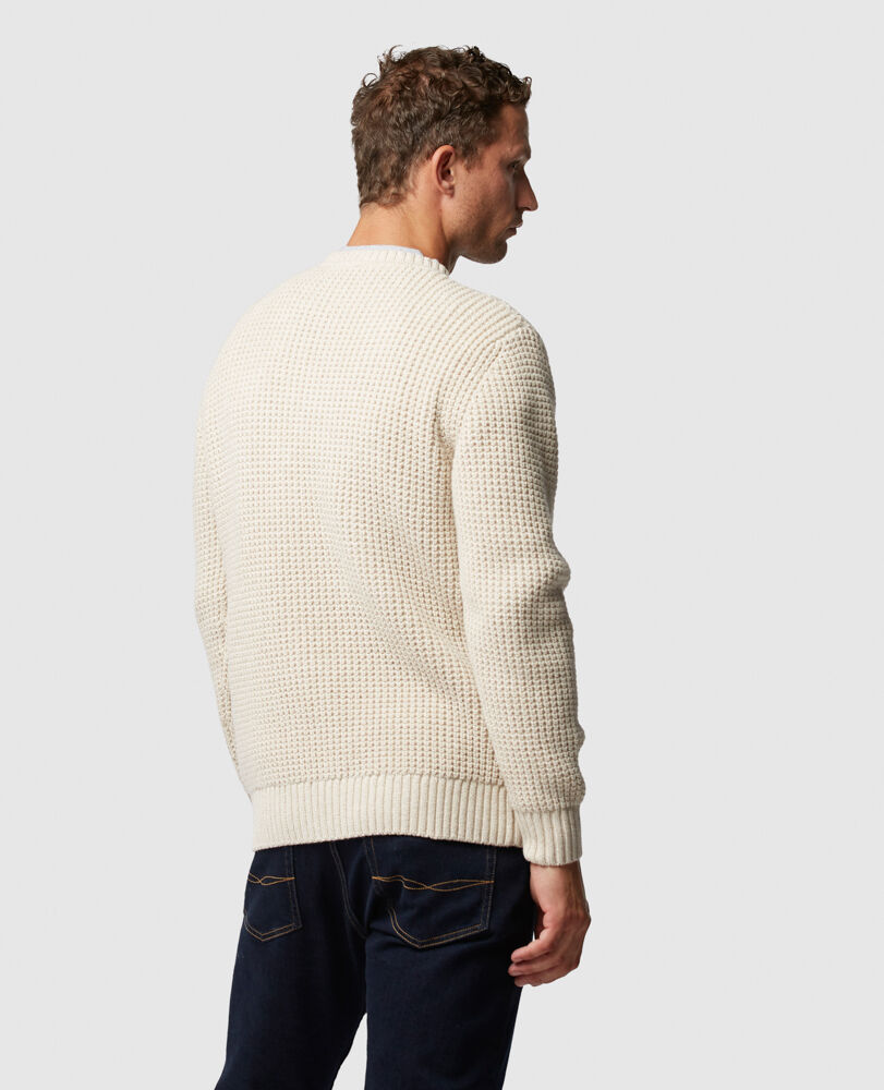 Huntly West Knit, NATURAL, Back