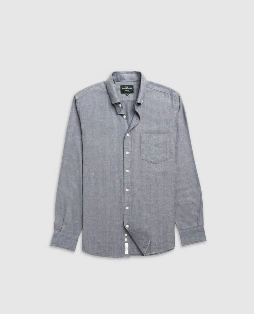 Barrhill Sports Fit Shirt, DENIM, Flat Lay