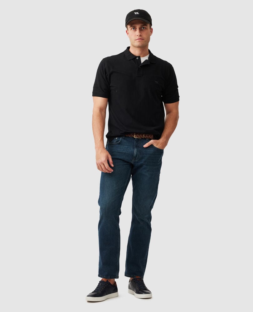 The Gunn Original Fit Polo, EBONY, Off Front