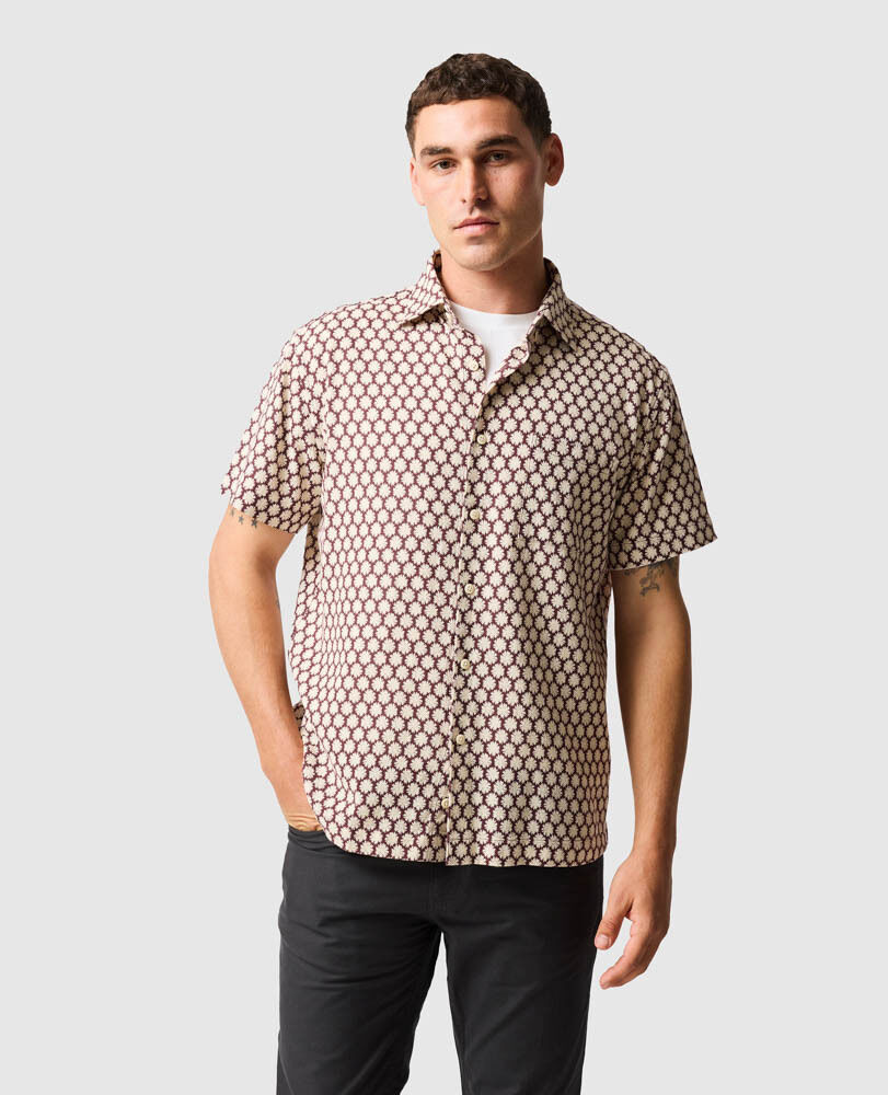 Nelson Creek Shirt, BURGUNDY, Front