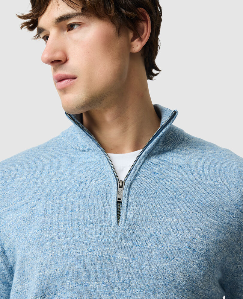 Fortrose 1/4 Zip Knit, OCEAN, Detail 3