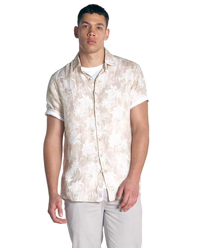Simpsons Beach Shirt, NATURAL, Front