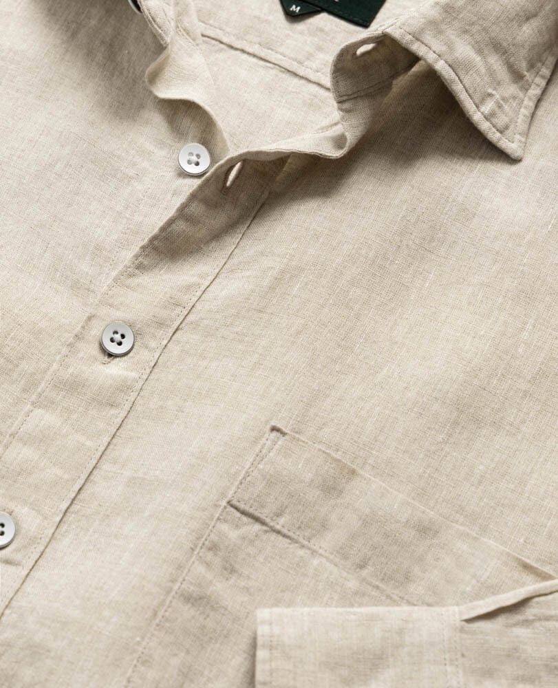 Coromandel Sports Fit Shirt, OATMEAL, Detail 2