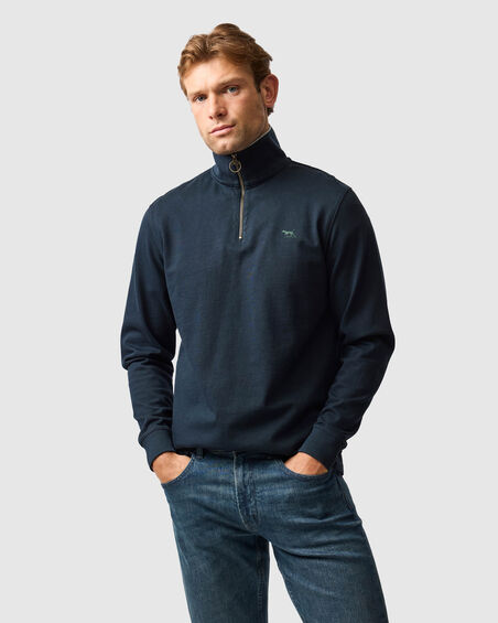Gunn 14oz 1/4 Zip Sweat, MIDNIGHT