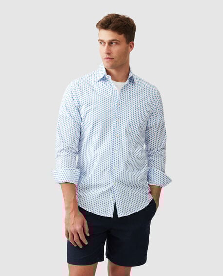 Sandyford Sports Fit Shirt, WHITE LILY