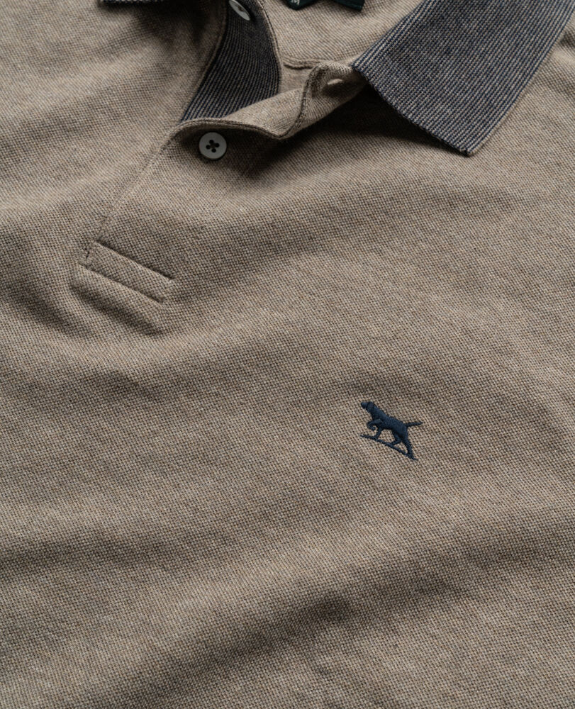 New Haven Sports Fit Polo, LATTE, Detail 2
