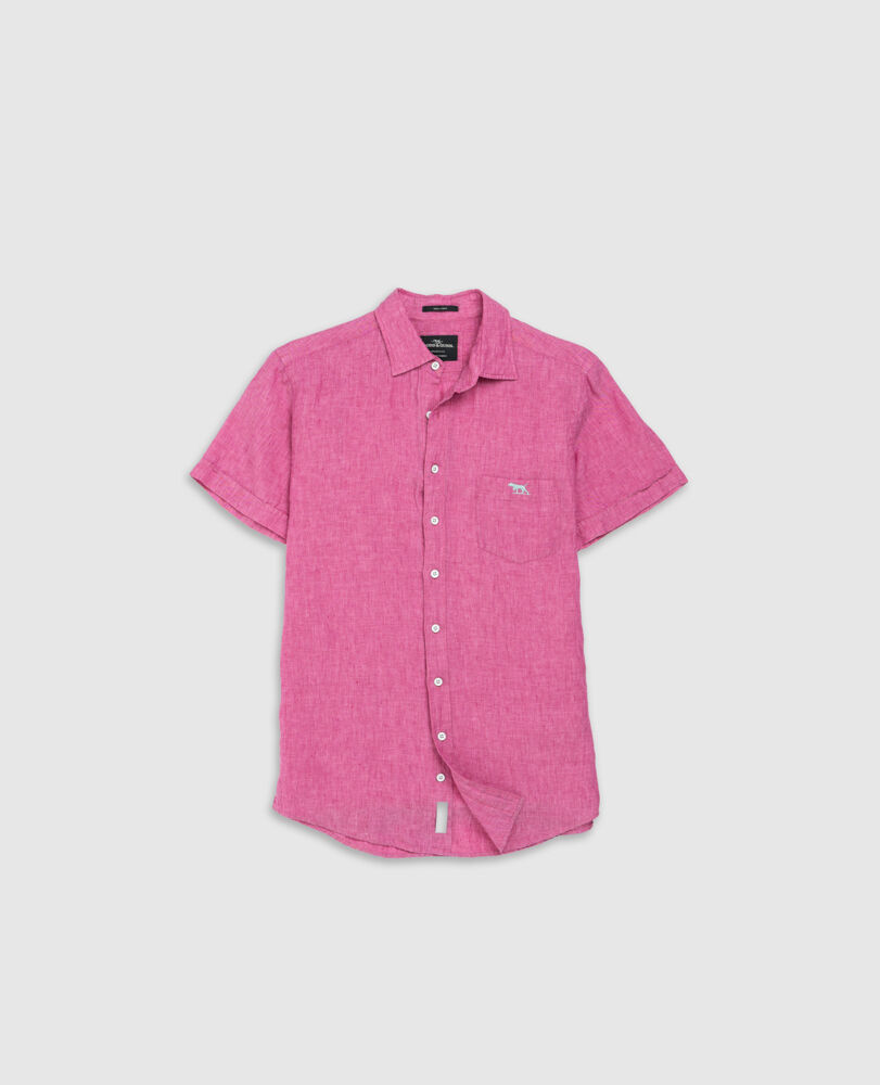 Cathedral Cove Sports Fit Shirt, FLAMINGO, Flat Lay