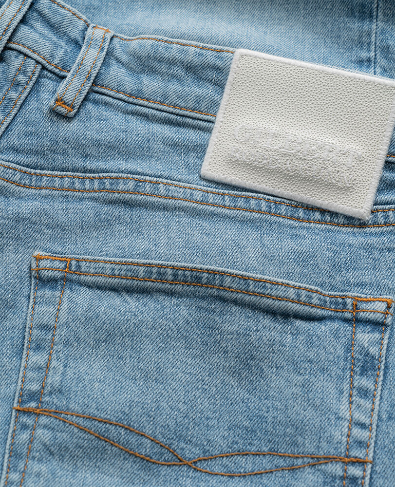 Ellis Relaxed Fit Taper Italian Denim, SKY BLUE, Detail 3