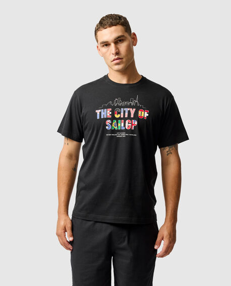 The City Of SailGP Sports Fit T-Shirt, LIQUORICE