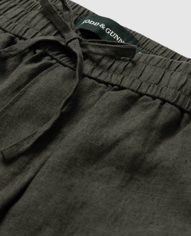 Linen Resort Pant, BAYLEAF, Detail 2