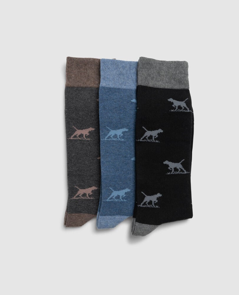 Dogs-A-Plenty Three Pack Socks, BIZ MULTI, Front