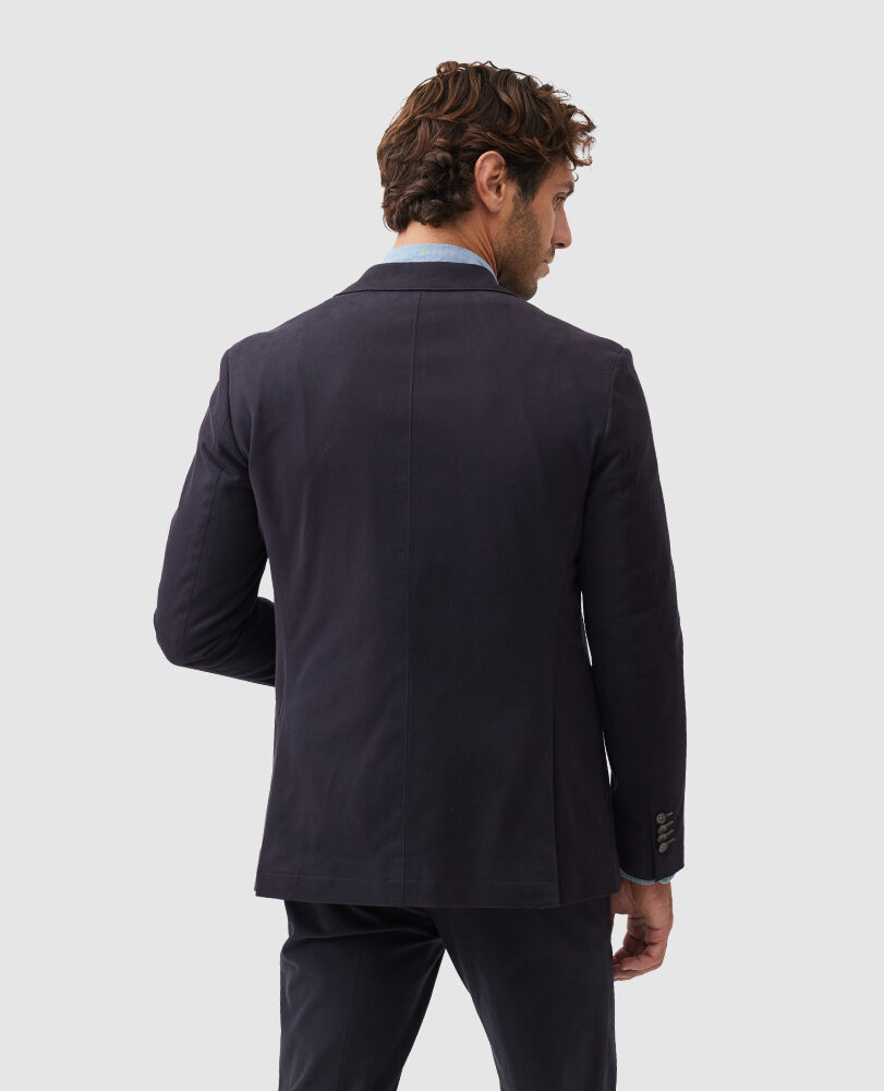 Fairton Sports Fit Jacket, MARINE, Back