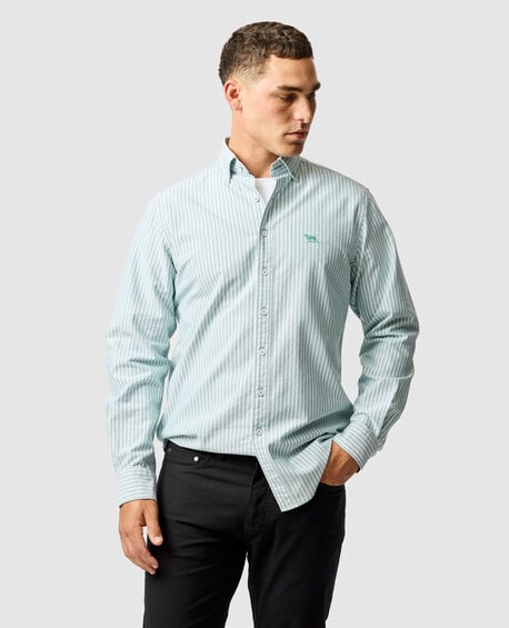 Gunn Oxford Stripe 4 Of Shirt, LAWN