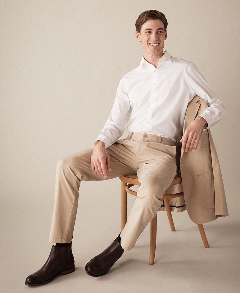 Edgars Road Straight Fit Pant, NATURAL, Back