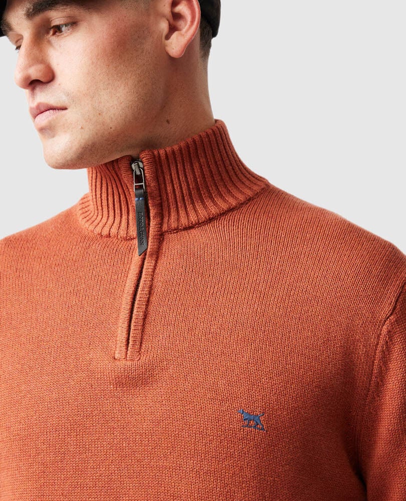 Merrick Bay Knit, RUST, Flat Lay