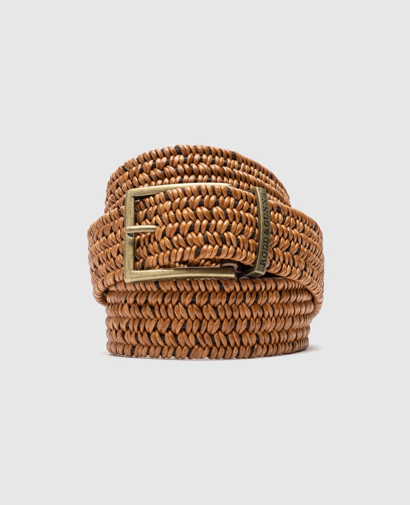 Shore Stretch Belt, LIGHT COGNAC, Front