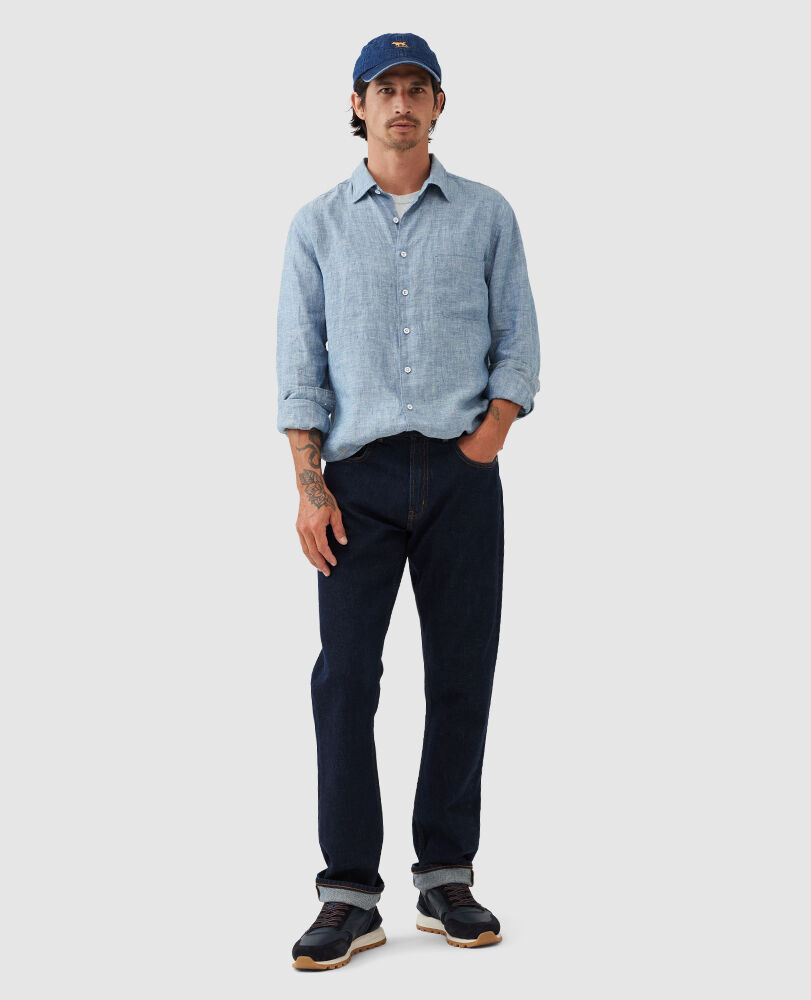 Denim italien Bexley Relaxed Fit, DENIM BRUT, Off Front