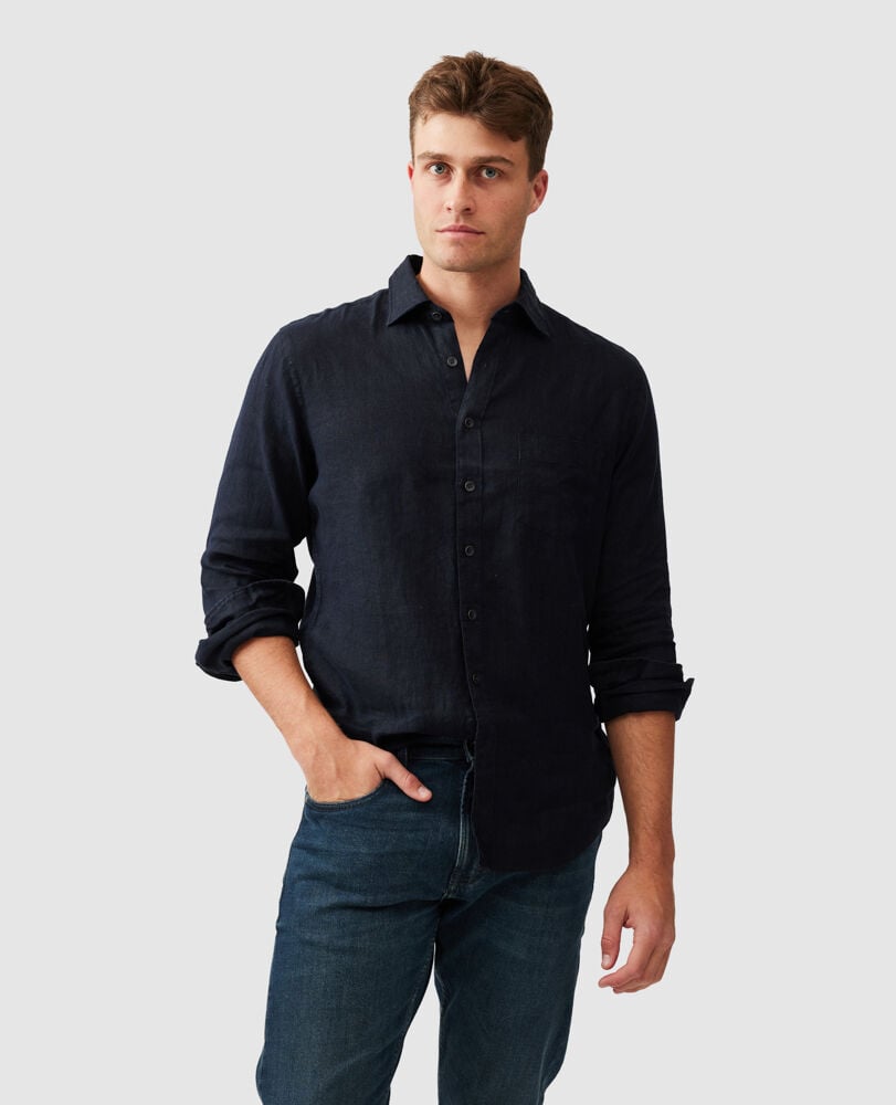 Coromandel Sports Fit Shirt, MIDNIGHT, Front