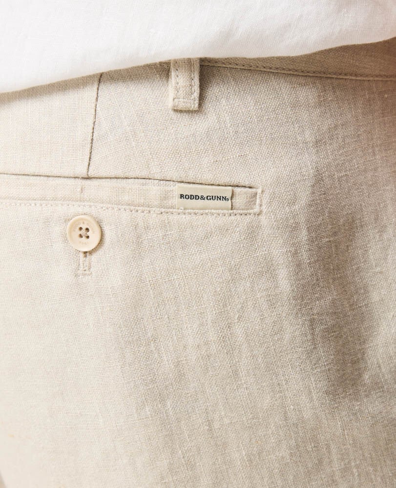 Resort Linen Short, OATMEAL, Flat Lay