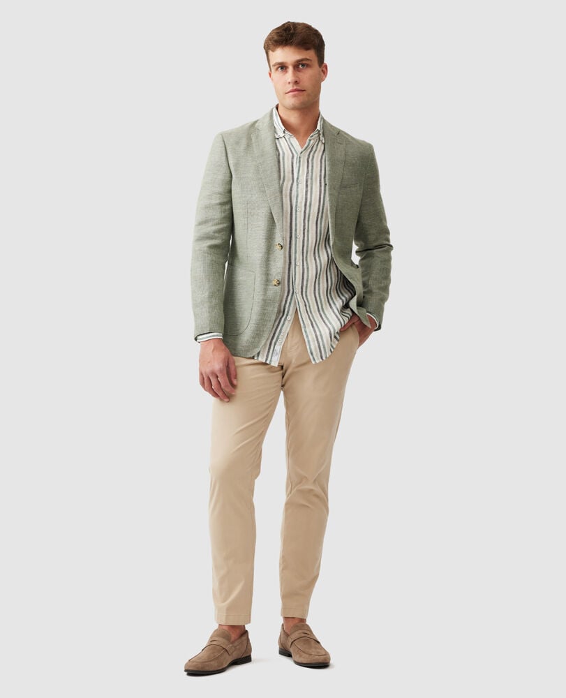 The Cascades Sports Fit Jacket, SAGE, Off Front