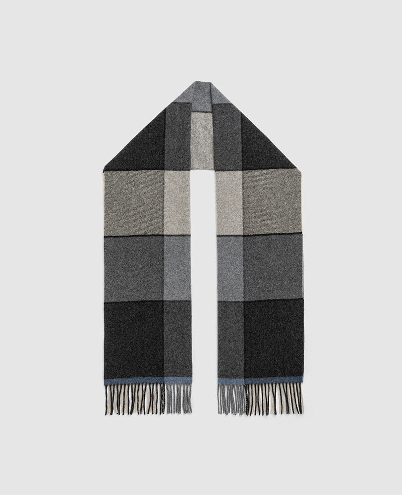 Jackson Street Scarf, CHARCOAL MULTI, Off Front