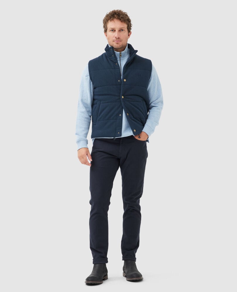 Alton Ave 1/4 Zip Sweat, SEA BREEZE, Off Front