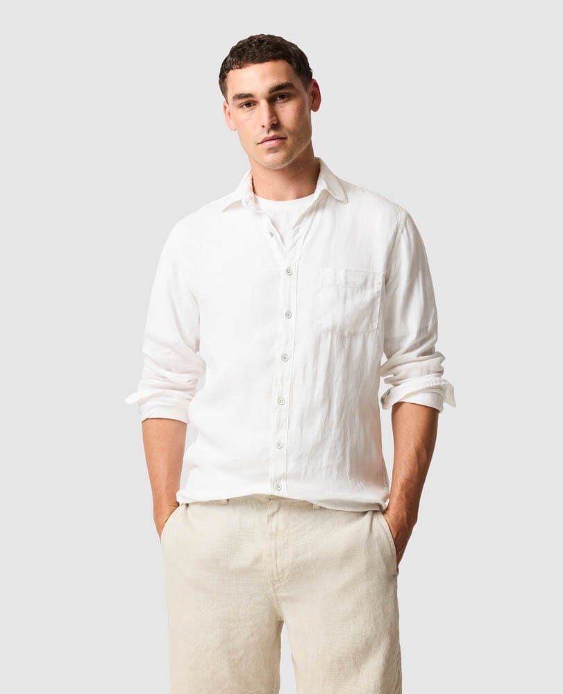 Coromandel Sports Fit Shirt, SNOW, Front