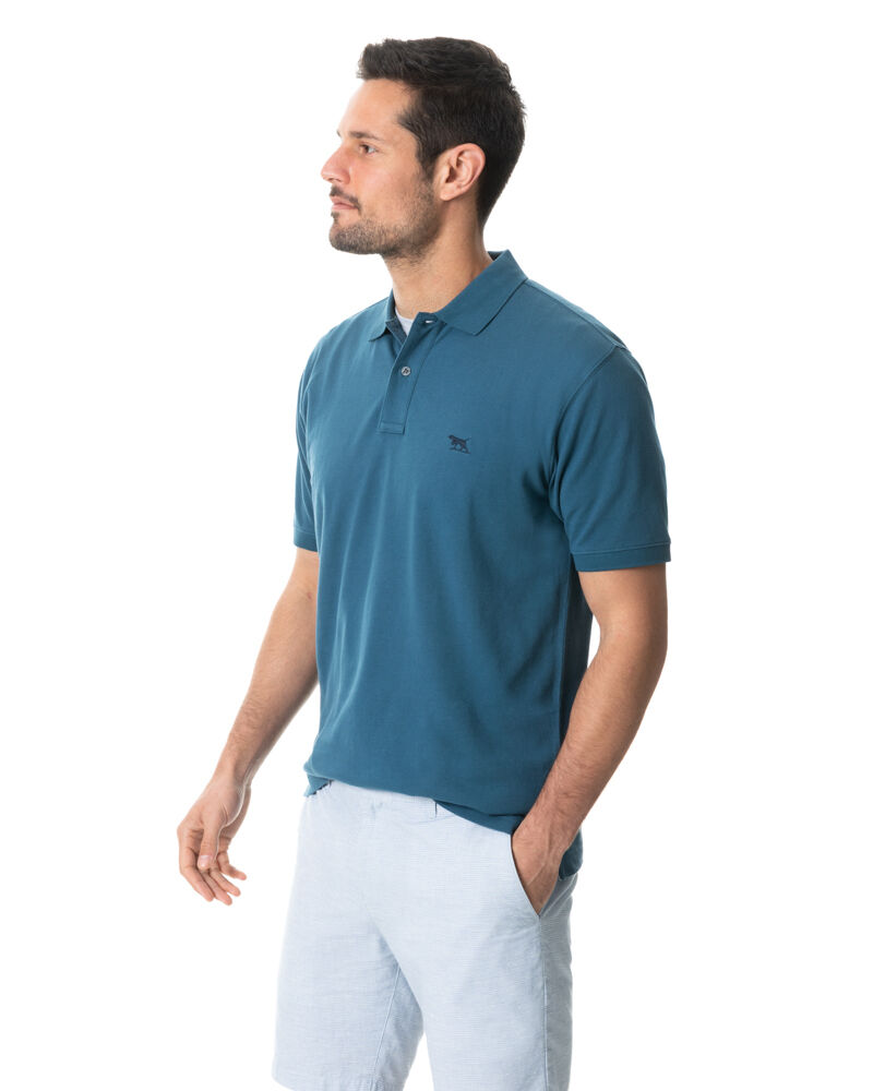 The Gunn Original Fit Polo, TEAL, Back