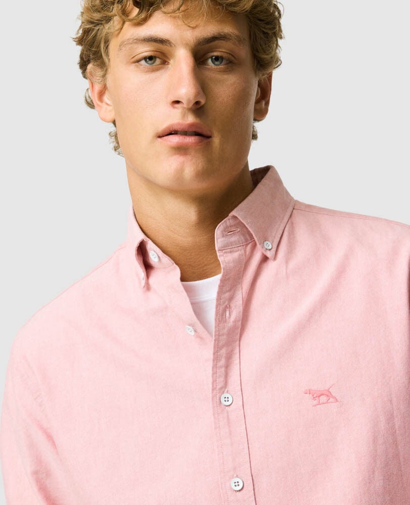 Gunn Oxford Sports Fit Shirt, WILD ROSE, Detail 3