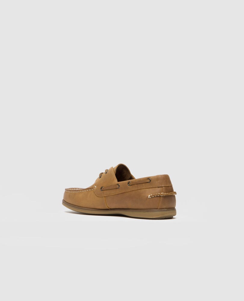 Boardwalk Boat Shoe, BIRCH, Flat Lay