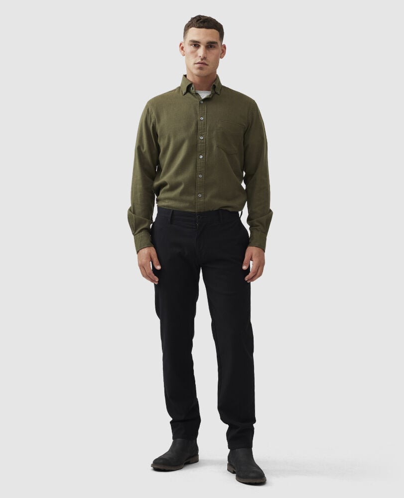 Barrhill Sports Fit Shirt, LODEN, Off Front