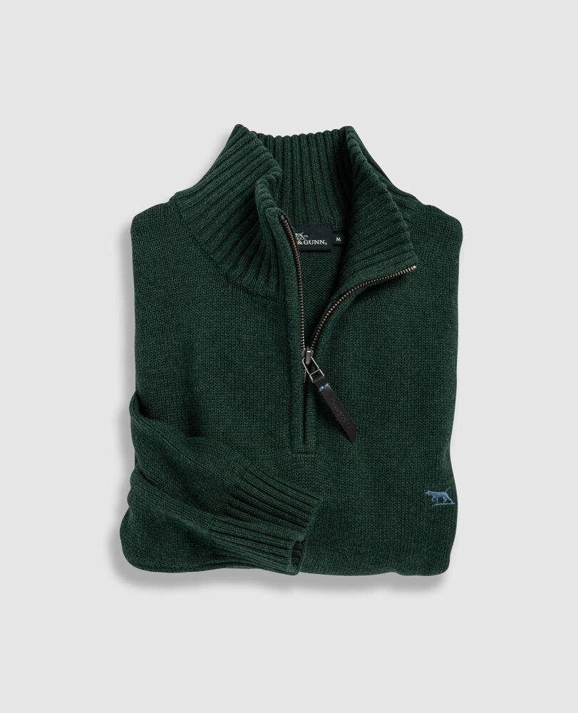 Merrick Bay Strickpullover, WALDGRÜN, Flat Lay