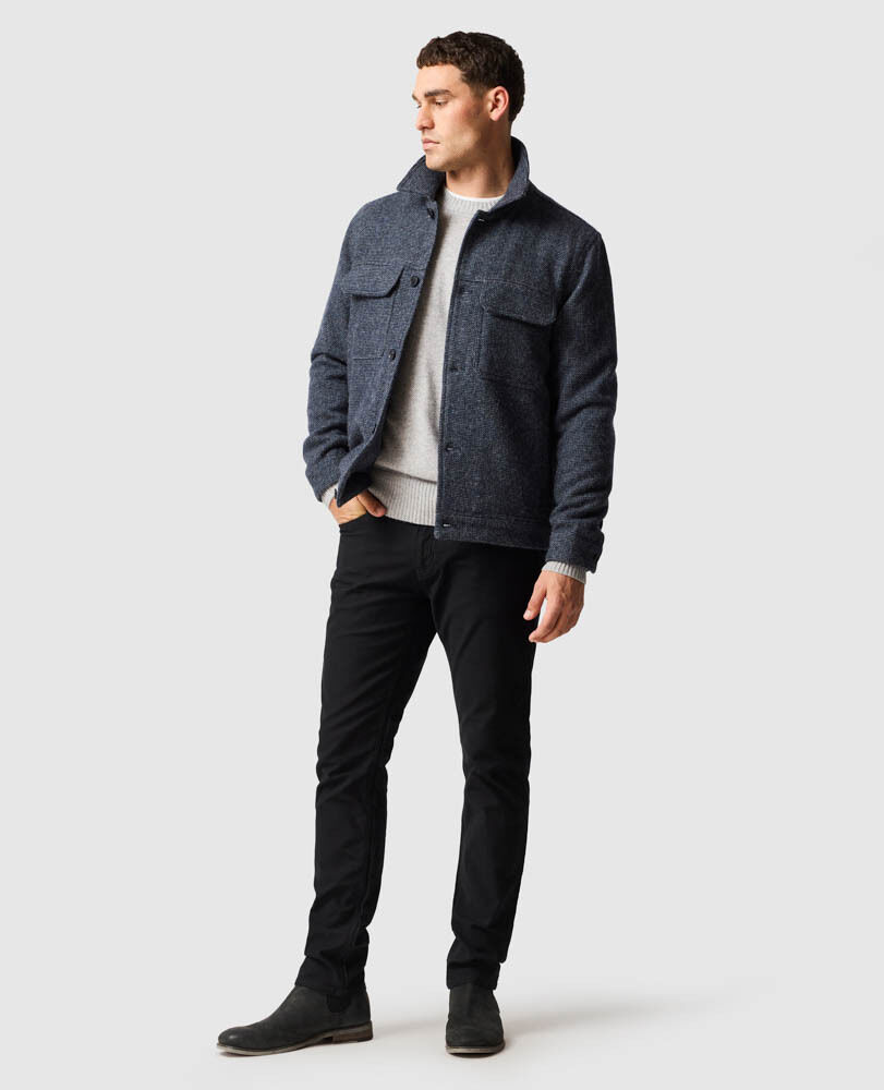 Stewart Island Knit, SLATE, Off Front