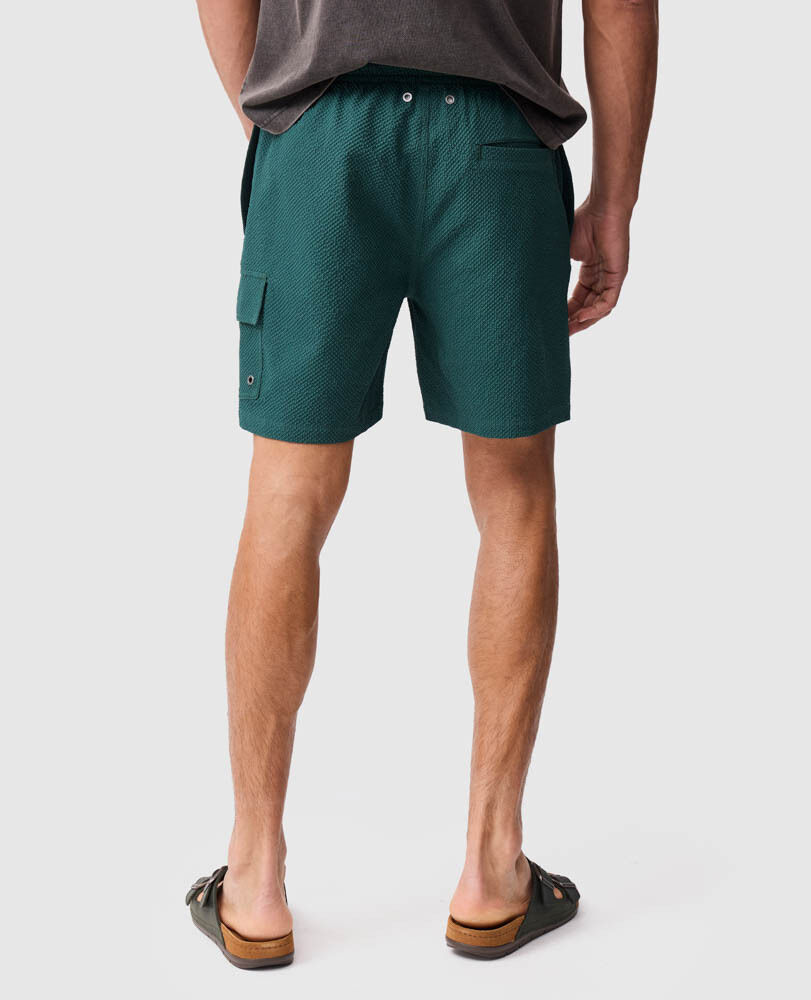 Winterton River Swim Short, TEAL, Back
