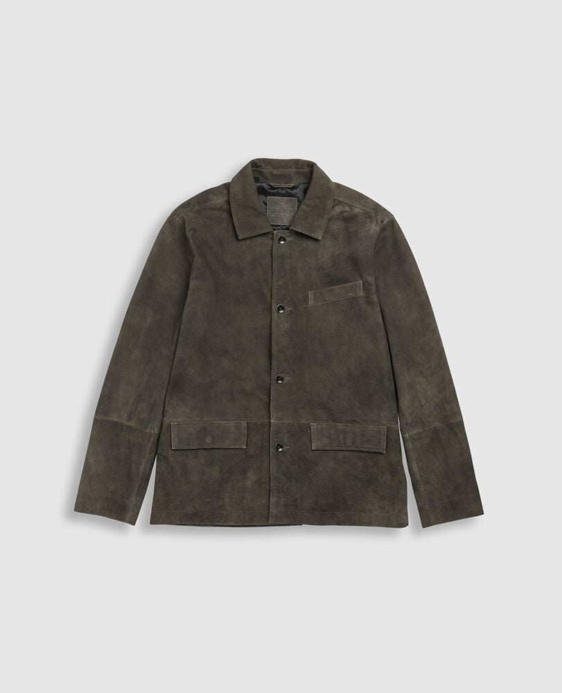 Somerset Leather Jacket, MOUSE, Flat Lay