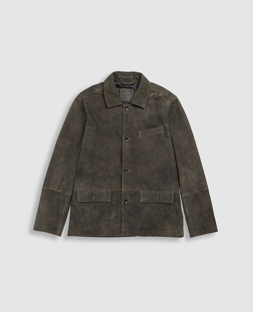 Veste en cuir Somerset, SOURIS, Flat Lay