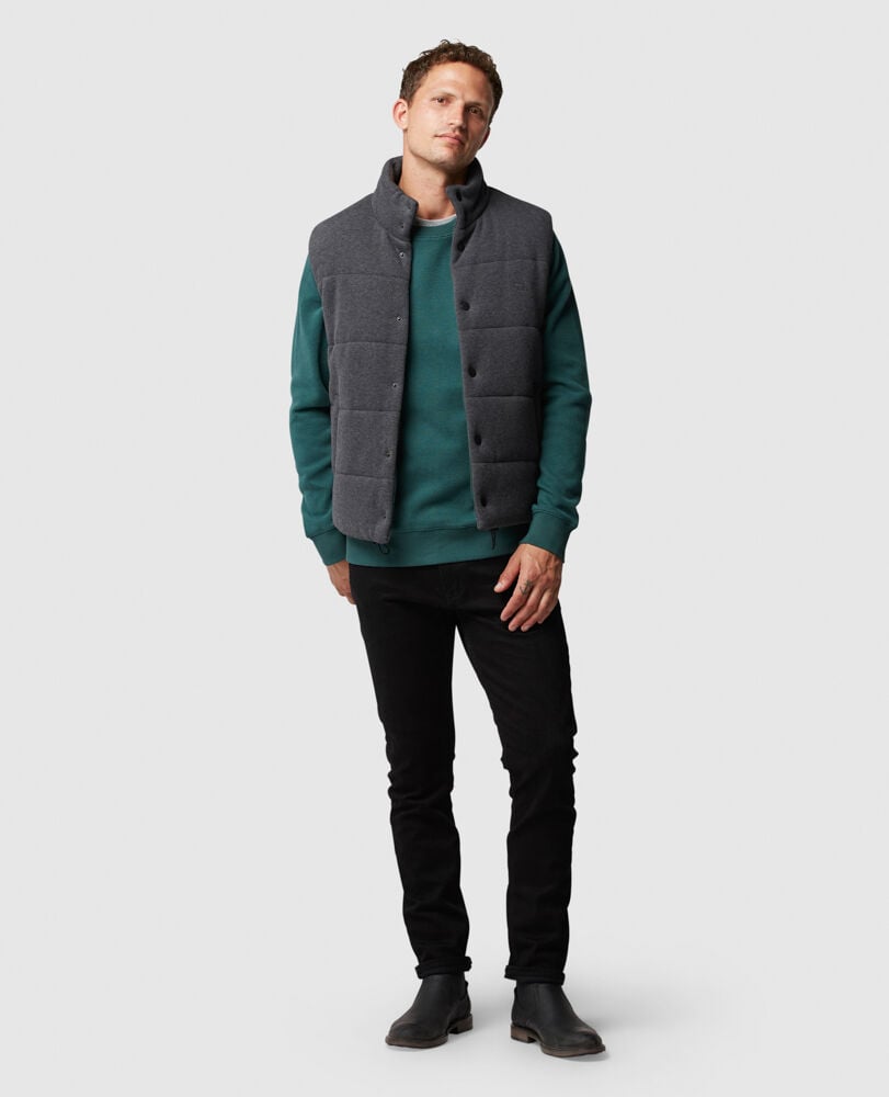 Forks Glacier Vest, CHARCOAL, Off Front