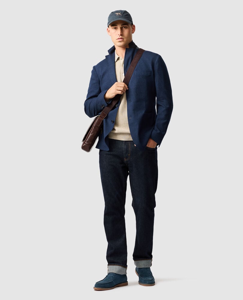 Holdens Bay Sports Fit Jacket, MIDNIGHT, Off Front