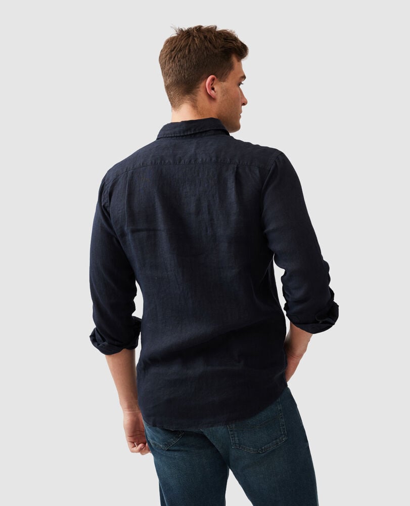 Coromandel Sports Fit Shirt, MIDNIGHT, Back