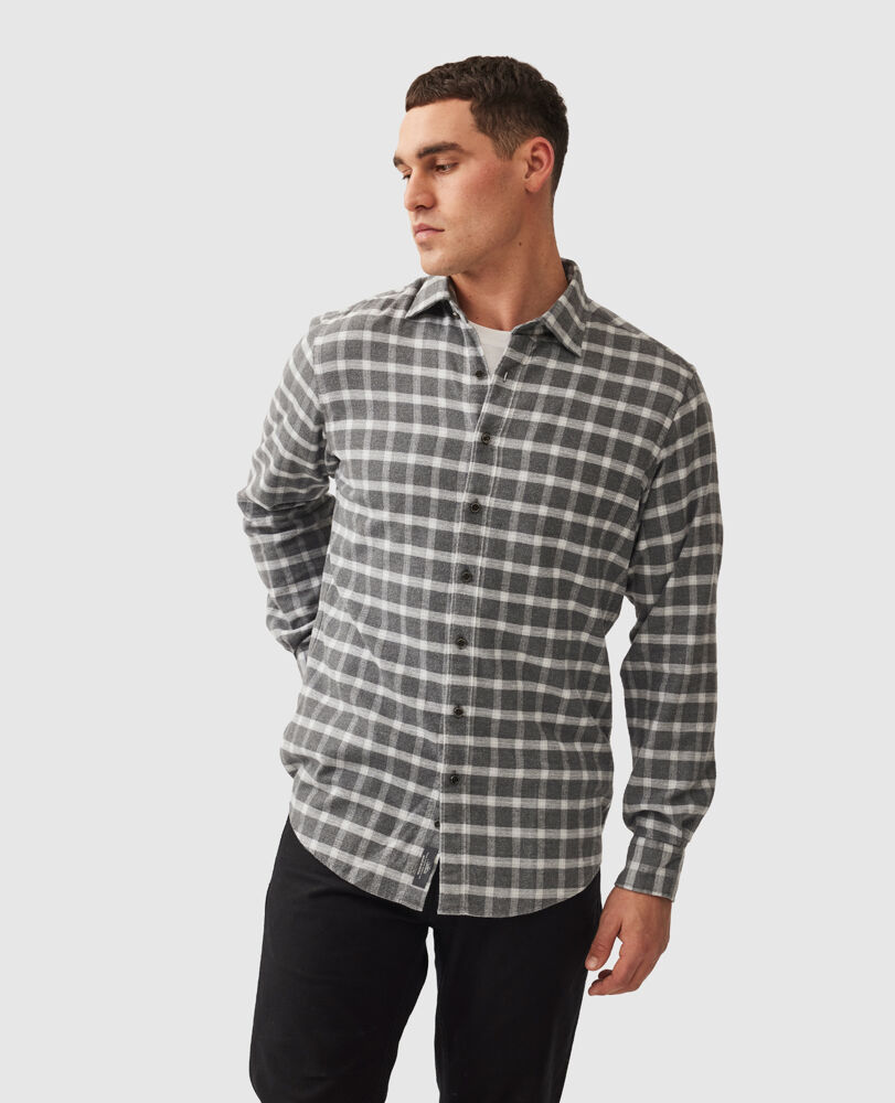 Mclaren Falls Sports Fit Shirt, GRAPHITE, Front