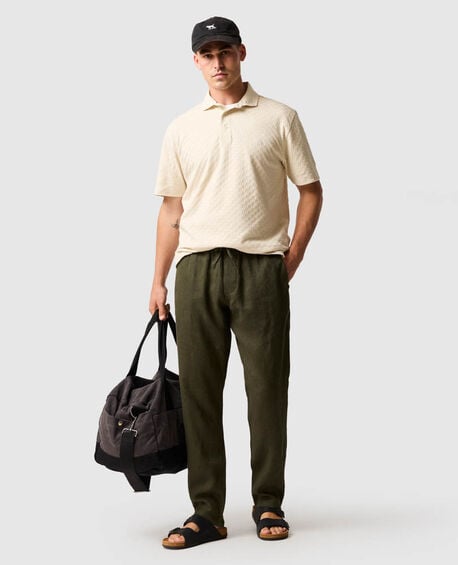 Linen Resort Pant, DARK OLIVE