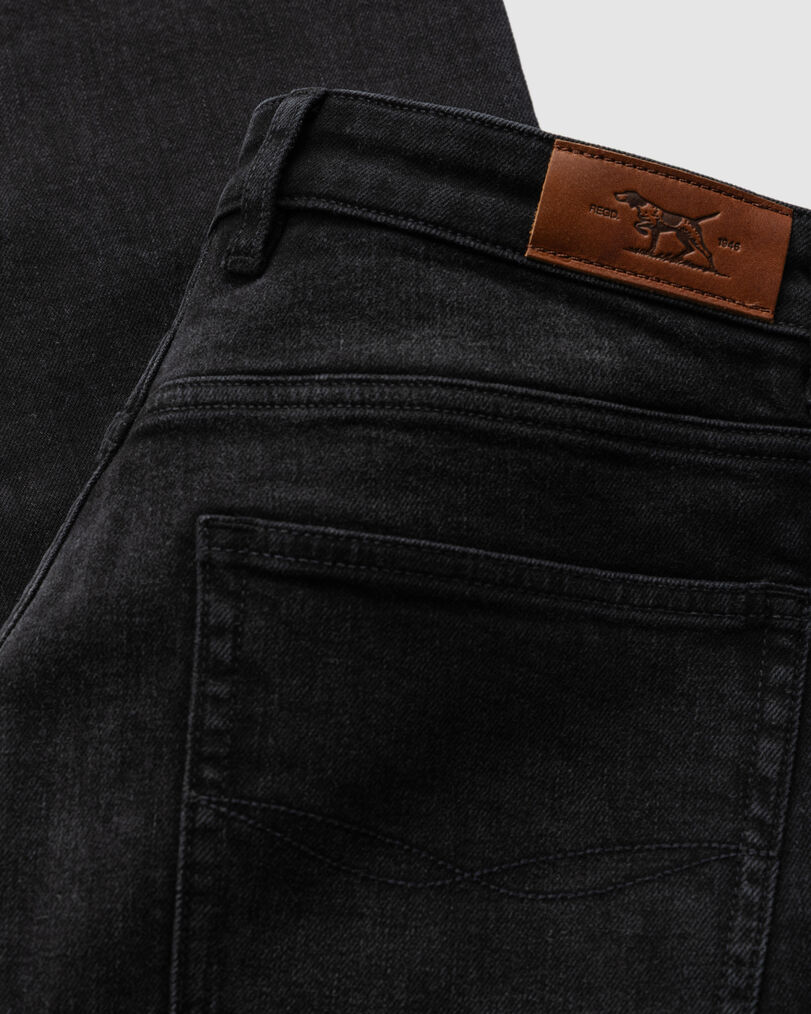 Lyell Straight Italian Denim, Used Black, Detail 2