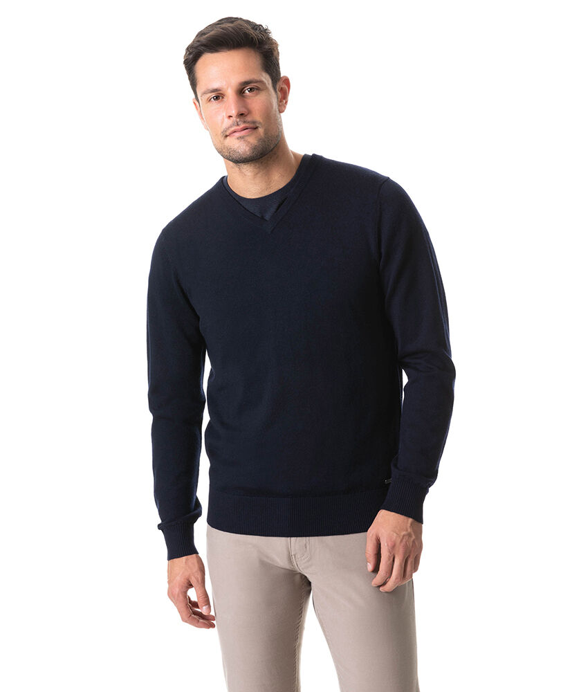 Gunn V-Neck Merino Knit, , Front